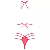 Obsessive Giftella - masnis fehérnemű szett (piros)