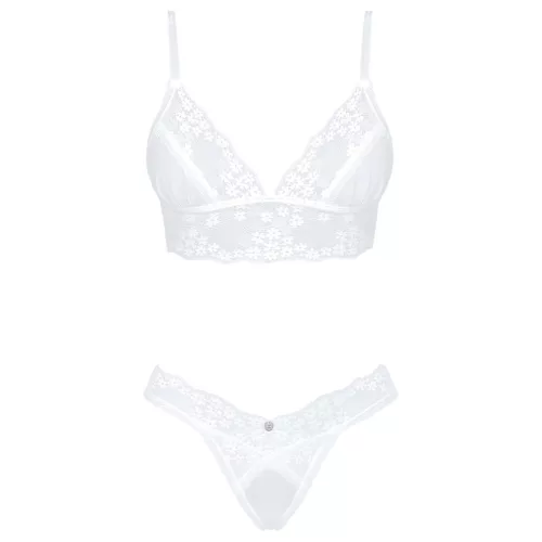 Obsessive Set Heavenlly - csipkés melltartó szett (fehér)