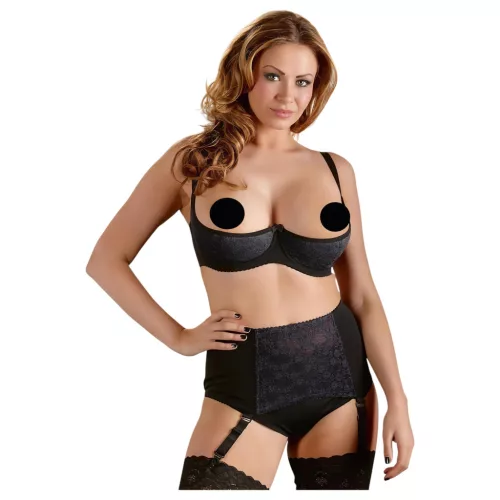 Cottelli Plus Size - push-up mellemelő (fekete)