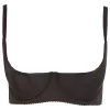 Cottelli Plus Size - merevített push-up melltartó (fekete)