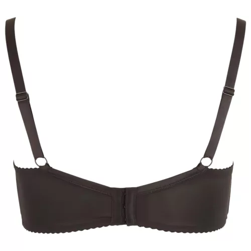 Cottelli Plus Size - merevített push-up melltartó (fekete)