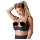 Cottelli Plus Size - merevített push-up melltartó (fekete)