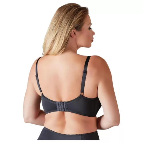 Cottelli Plus Size - merevített push-up melltartó (fekete)