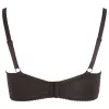 Cottelli Plus Size - merevített push-up melltartó (fekete)