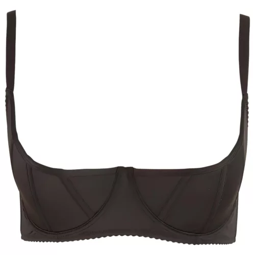 Cottelli Plus Size - merevített push-up melltartó (fekete)
