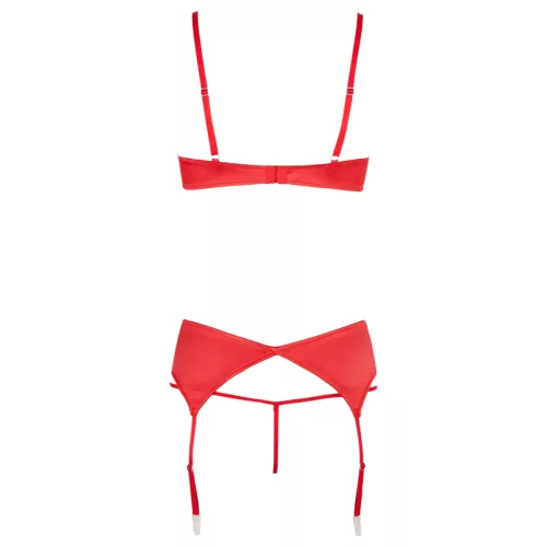 Cottelli - szíves nyitott mellemelő szett (piros)