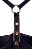 Abierta Fina - szatén fényű, fém gyűrűs mellemelő szett (fekete)
