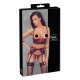 Cottelli Bondage - Matt, csipkés push-up melltartó szett (piros)