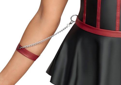 Cottelli Bondage - fényes szett és kar bilincs (fekete)