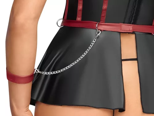 Cottelli Bondage - fényes szett és kar bilincs (fekete)