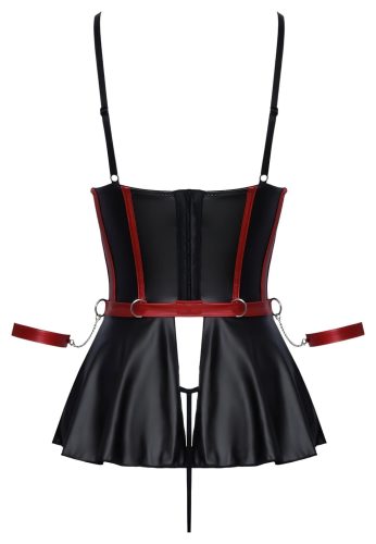 Cottelli Bondage - fényes szett és kar bilincs (fekete)