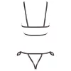 / Cottelli Bondage - fényes dísz testhám bikini (fekete)