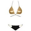/ Obsessive Goldivia - fényes, nyakpántos bikini (arany-fekete)