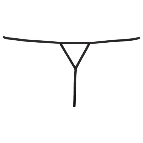 Cottelli - Strasszos női, nyitott tanga (fekete)