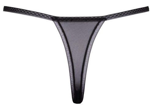 Cottelli - luxus, hímzett liliom tanga (fekete-fehér)