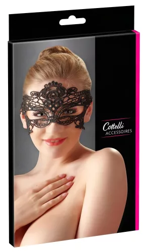 Cottelli - hímzett, csipke hatású szemmaszk (fekete)