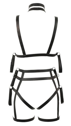 / Bad Kitty - bondage testhám melltartó szett (fekete)