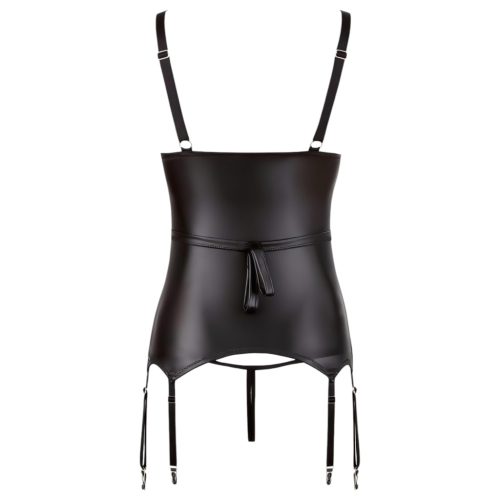 / Cottelli Bondage - fényes, mellemelős felső bilinccsel (fekete)