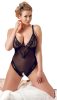 / Cottelli Plus Size - csipkés body (fekete)
