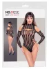 / NO:XQSE - hosszú ujjú necc body - fekete (S-L)
