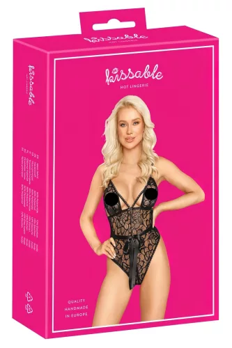 / Kissable - csipke body (fekete)