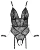 Cottelli Bondage - nyitott body bilinccsel (fekete)