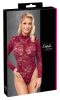 / Cottelli - átlátszó csipke body (piros)