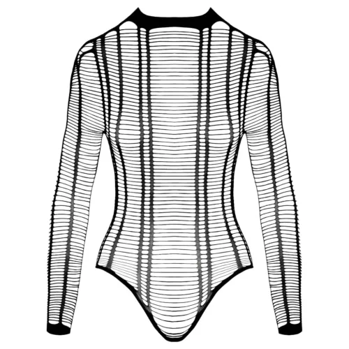 Cottelli - csíkos nyitott body (fekete) - S-L