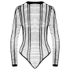 Cottelli - csíkos nyitott body (fekete) - S-L