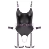 Cottelli - nyitott bondage body bilincsekkel (fekete)