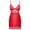 Obsessive Lovica - csipkés hálóing és tanga (piros)