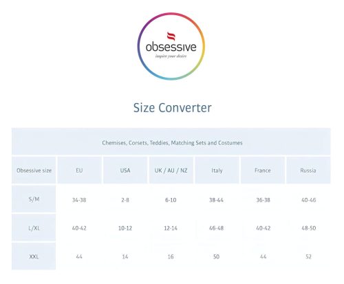 Obsessive Lovica - csipkés hálóing és tanga (piros)