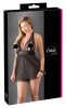 Cottelli Plus Size - csipkés lenge babydoll (fekete)