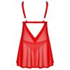 Obsessive Elianes - csipkés babydoll szett (piros)