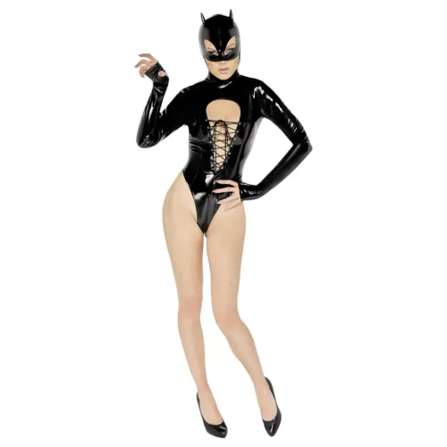 Black Velvets - hosszúujjú Batwoman body (fekete)