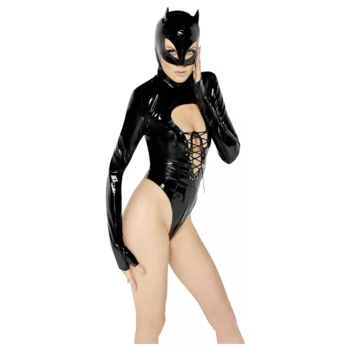Black Velvets - hosszúujjú Batwoman body (fekete)