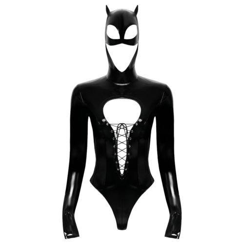 Black Velvets - hosszúujjú Batwoman body (fekete)