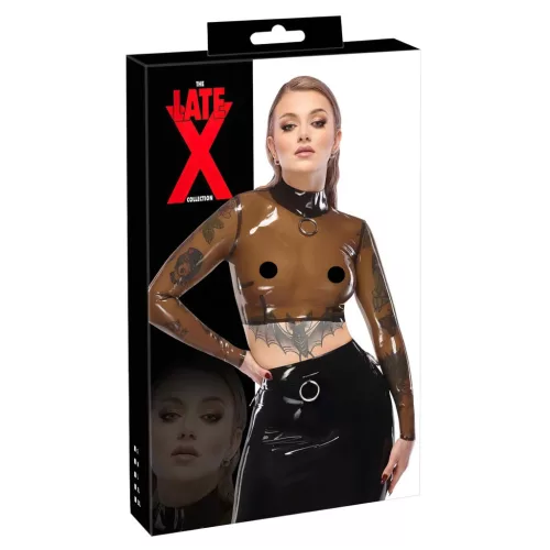LATEX - áttetsző latex felső (áttetsző-fekete)