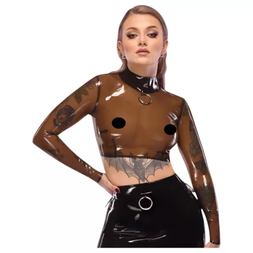 LATEX - áttetsző latex felső (áttetsző-fekete)