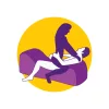 Desirel Magic Pillow - felfújható szex szófa - nagy (kék)