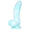 OgazR Sea Serpent - barázdált dildó - 17 cm (kék-fehér)