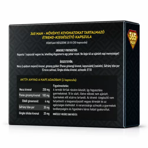 365 Man folyamatos szedésű potencianövelő kapszula 30 db