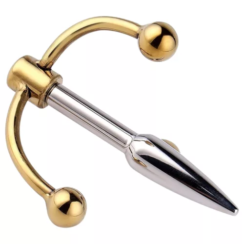 Urethralplay - horgonyos fém dilátor - 4,5cm (ezüst)