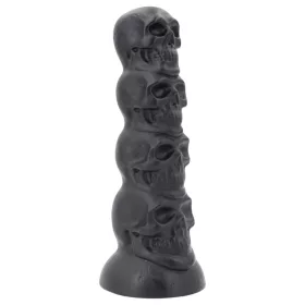 Topped Monster - koponya dildó - 22 cm (fekete)