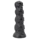 Topped Monster - koponya dildó - 22 cm (fekete)