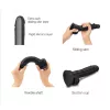 Strap-on-me L - kétrétegű, tapadókorongos dildó (fekete)