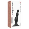 Strap-on-me Beads S - gyöngyös, tapadókorongos dildó (fekete)