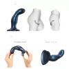 Strap-on-me Snaky M - hajlított anál dildó (kék)