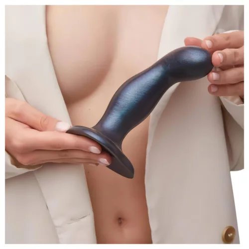 Strap-on-me Snaky M - hajlított anál dildó (kék)