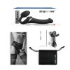 Strap-on-me S - felcsatolható, léghullámos vibrátor - (fekete)